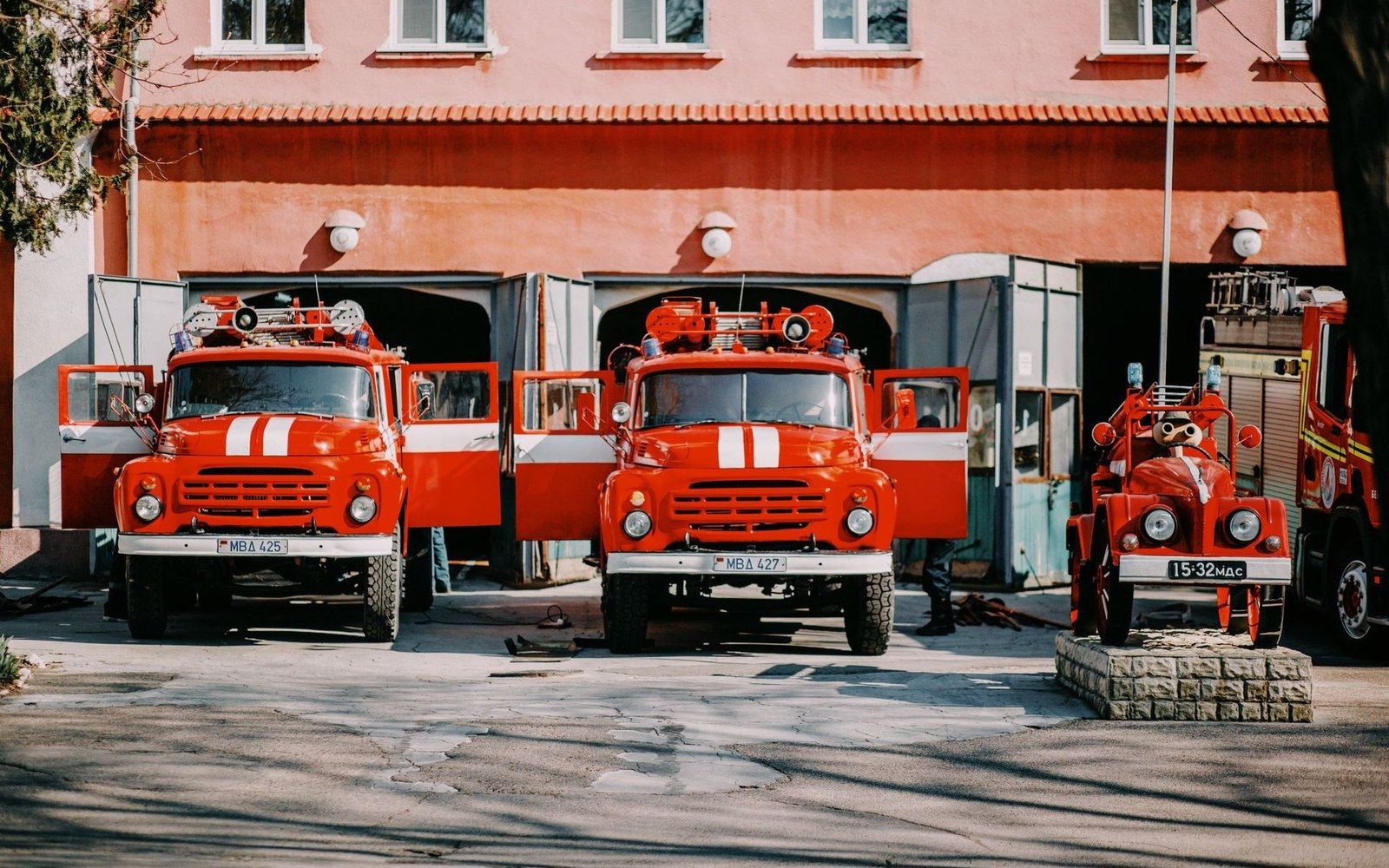 a preserved firehouse interior